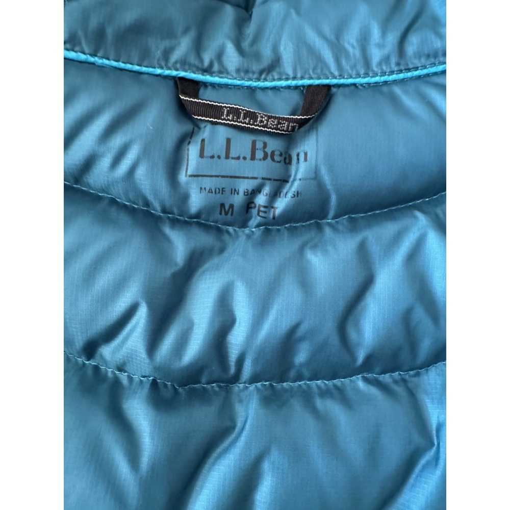LL Bean‎ 85 Down Puffer  Jacket Women Med Downtek 502455 Active Sky Blue - Picture 7 of 10